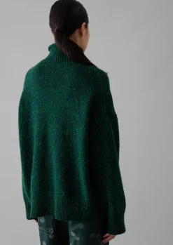 Best Flecky Wool Cashmere High Neck Sweater Women Cashmere|Knitwear