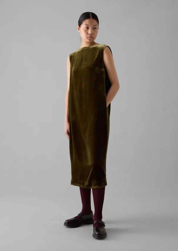 New Fluid Silk Velvet Dress Women Velvet|Dresses