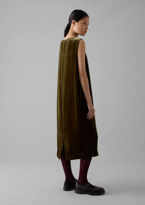 New Fluid Silk Velvet Dress Women Velvet|Dresses