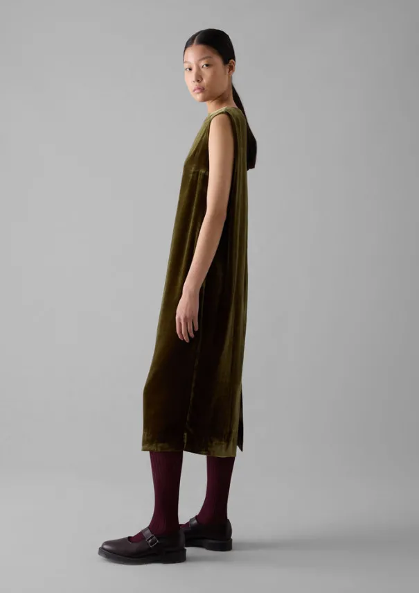 New Fluid Silk Velvet Dress Women Velvet|Dresses