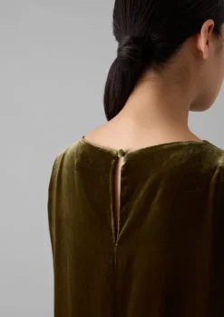 New Fluid Silk Velvet Dress Women Velvet|Dresses