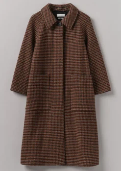New Frankie Wool Houndstooth Raglan Coat Women Coats & Jackets