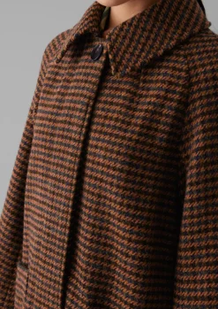 New Frankie Wool Houndstooth Raglan Coat Women Coats & Jackets