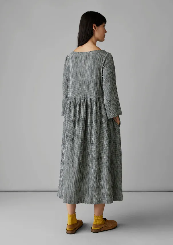 Hot Freya Gingham Crinkle Cotton Dress Women Loungewear|Dresses