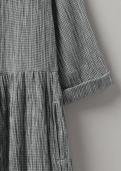 Hot Freya Gingham Crinkle Cotton Dress Women Loungewear|Dresses