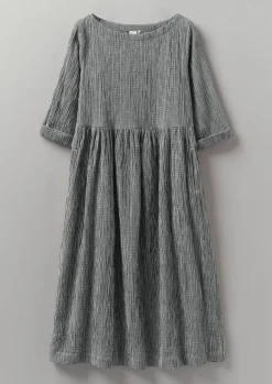 Hot Freya Gingham Crinkle Cotton Dress Women Loungewear|Dresses