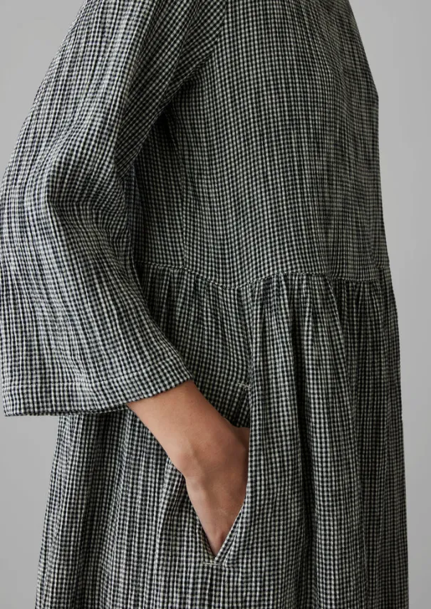 Hot Freya Gingham Crinkle Cotton Dress Women Loungewear|Dresses