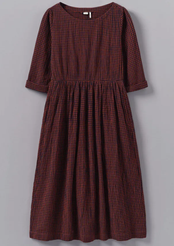 Discount Freya Gingham Crinkle Cotton Dress Women Loungewear|Dresses