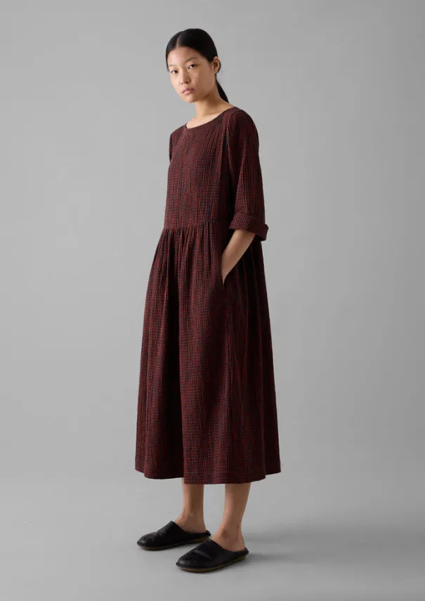 Discount Freya Gingham Crinkle Cotton Dress Women Loungewear|Dresses