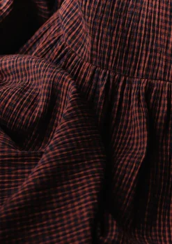 Discount Freya Gingham Crinkle Cotton Dress Women Loungewear|Dresses