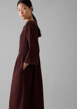 Discount Freya Gingham Crinkle Cotton Dress Women Loungewear|Dresses