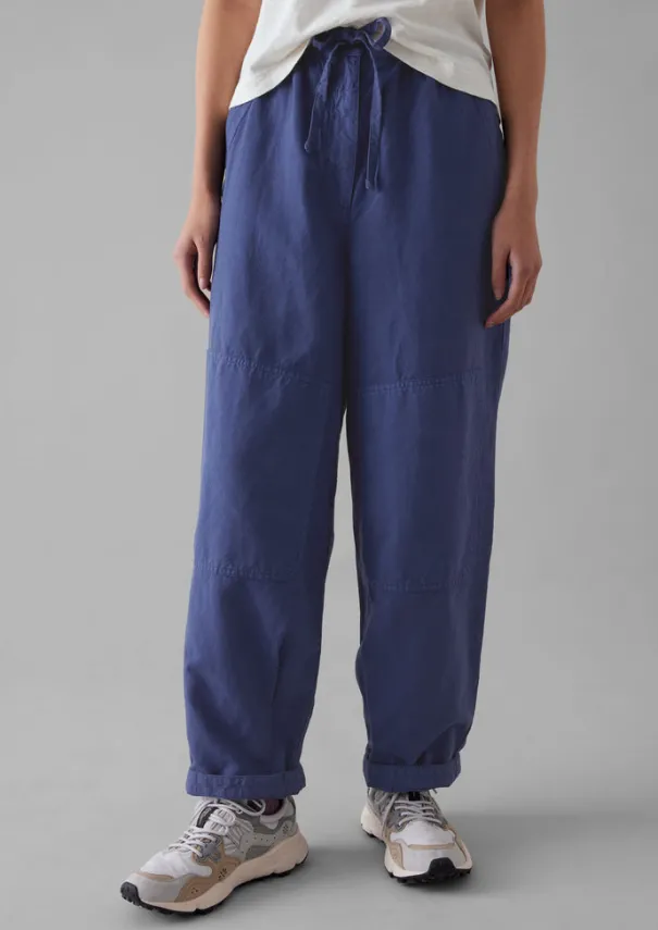 Discount Garment Dyed Cotton Linen Canvas Trousers Women Linen|Trousers
