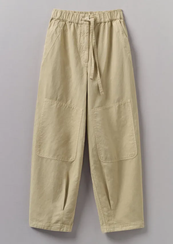 Hot Garment Dyed Cotton Linen Canvas Trousers Women Linen|Trousers