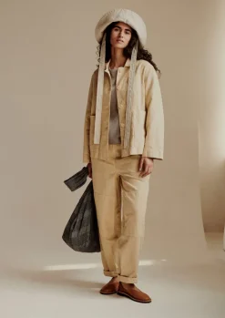 Hot Garment Dyed Cotton Linen Canvas Trousers Women Linen|Trousers