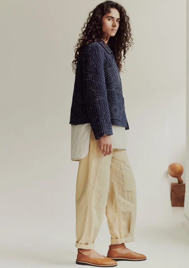 Hot Garment Dyed Cotton Linen Canvas Trousers Women Linen|Trousers