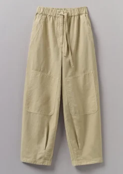 Hot Garment Dyed Cotton Linen Canvas Trousers Women Linen|Trousers