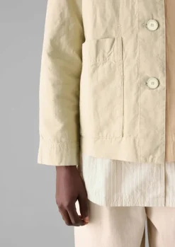 Online Garment Dyed Cotton Linen Jacket Women Linen|Coats & Jackets