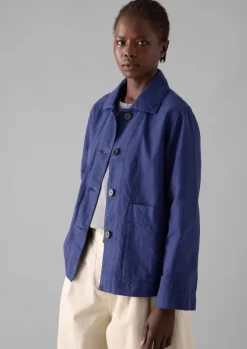 Outlet Garment Dyed Cotton Linen Jacket Women Linen|Coats & Jackets
