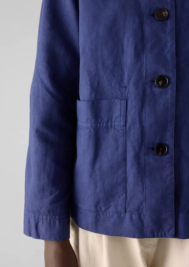 Outlet Garment Dyed Cotton Linen Jacket Women Linen|Coats & Jackets