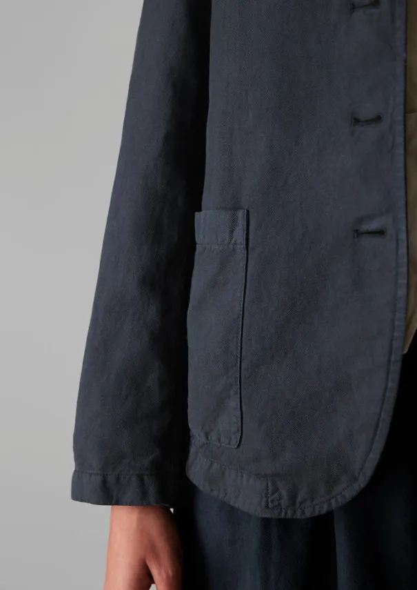 Clearance Garment Dyed Cotton Linen Neat Jacket Women Coats & Jackets