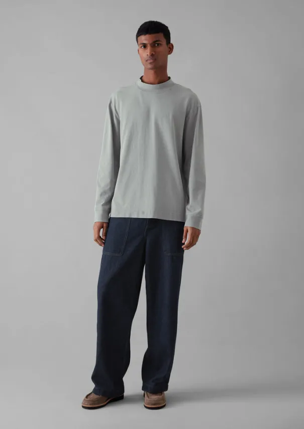 Garment Dyed Cotton Long Sleeve Tee Tops & Tees