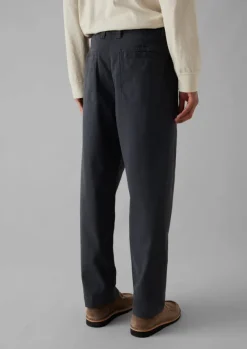 Hot Garment Dyed Cotton Pleat Trousers Workwear|Trousers