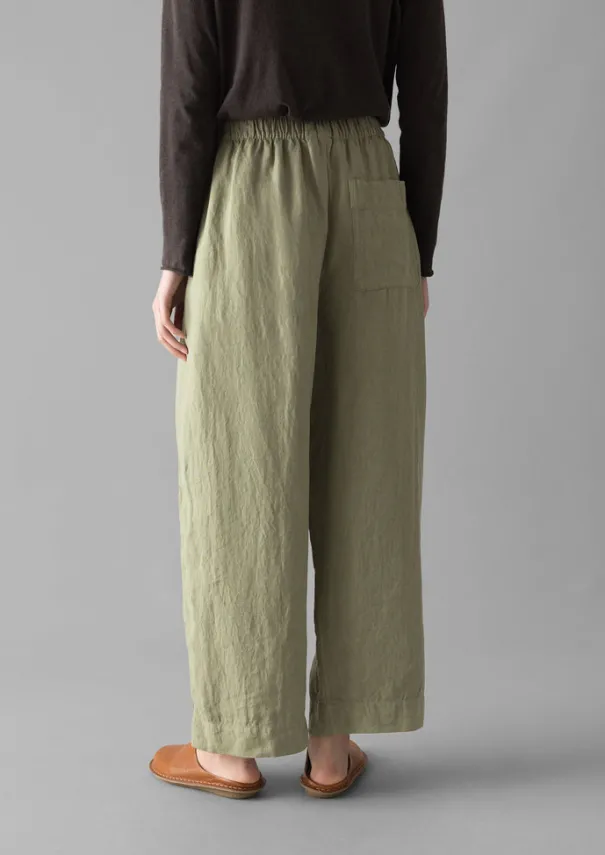 Best Garment Dyed Linen Barrel Leg Trousers Women Linen|Loungewear