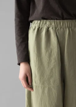 Best Garment Dyed Linen Barrel Leg Trousers Women Linen|Loungewear
