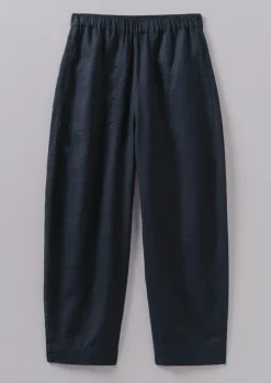 Discount Garment Dyed Linen Barrel Leg Trousers Women Linen|Loungewear