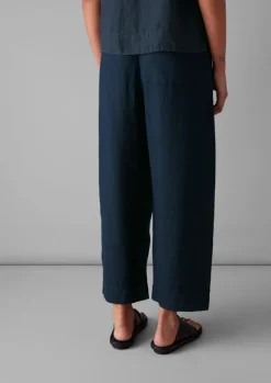 Discount Garment Dyed Linen Barrel Leg Trousers Women Linen|Loungewear