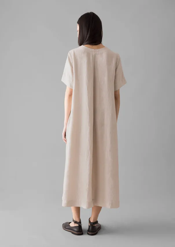 Clearance Garment Dyed Linen V-Neck Dress Women Linen|Loungewear