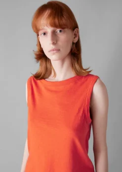 Garment Dyed Organic Cotton Tank Top Women Jersey|Tops & Tees