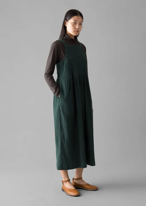 Best Gathered Waist Crinkled Cotton Dress Women Loungewear|Dresses