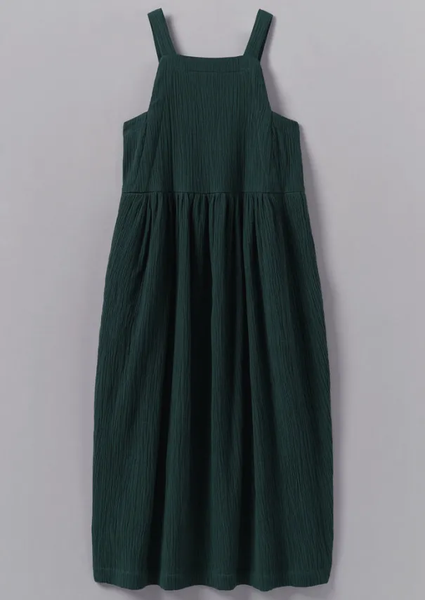 Best Gathered Waist Crinkled Cotton Dress Women Loungewear|Dresses