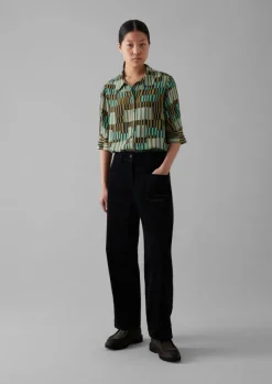 Online Gia Irregular Check Print Shirt Women Shirts|Tops & Tees