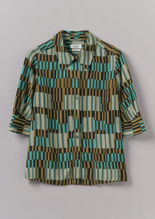 Online Gia Irregular Check Print Shirt Women Shirts|Tops & Tees