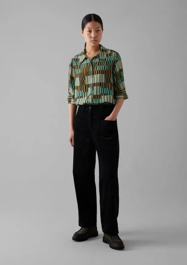 Online Gia Irregular Check Print Shirt Women Shirts|Tops & Tees