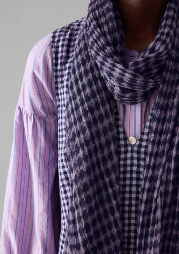 Discount Gingham Hand Woven Scarf Women Hats, Scarves & Gloves