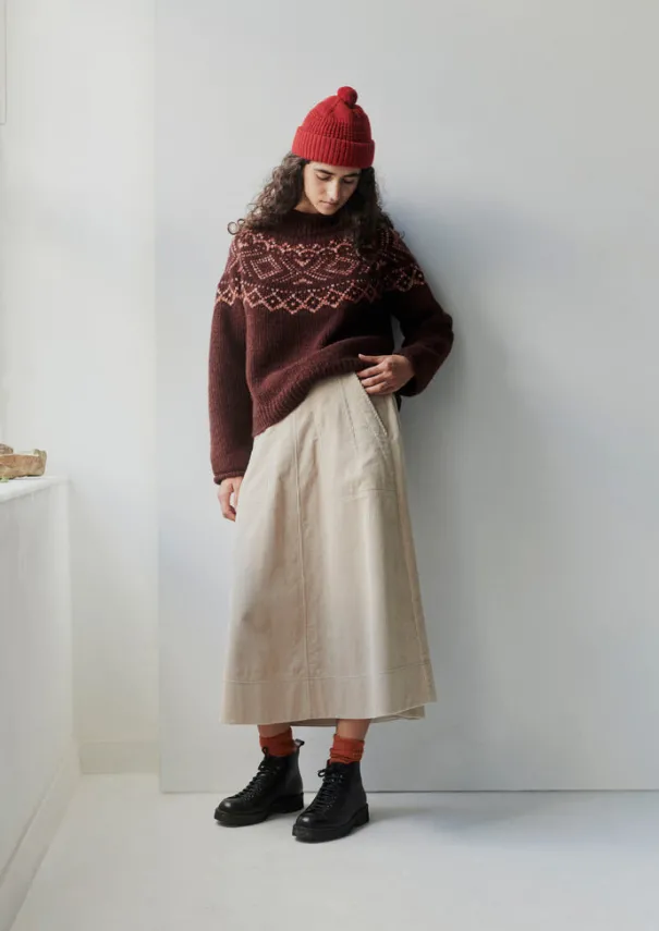 New Graphic Yoke Sweater Women Knitwear