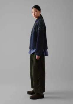 New Graphic Yoke Sweater Women Knitwear