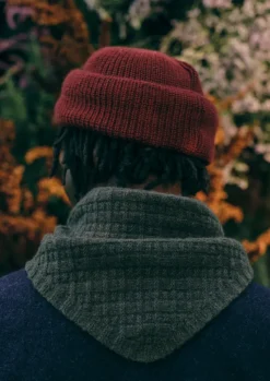 Online Grid Stitched Knitted Bandana Hats, Scarves & Gloves|Hats, Scarves & Gloves