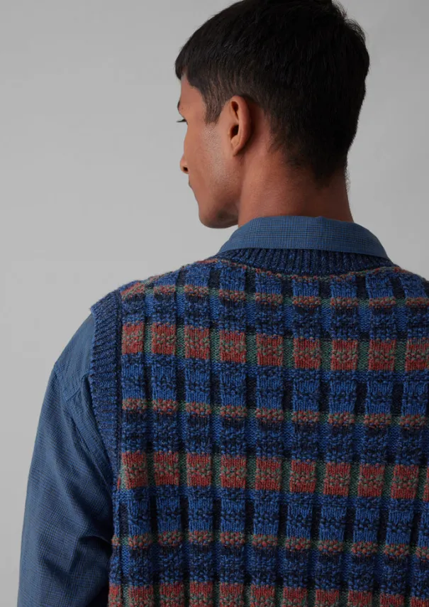 Grid Stitch Tank Top Tops & Tees|Knitwear