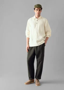 Sale Half Placket Linen Shirt Linen|Shirts