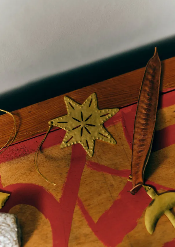 Clearance Hammered Metal Star Decoration Christmas Decorations