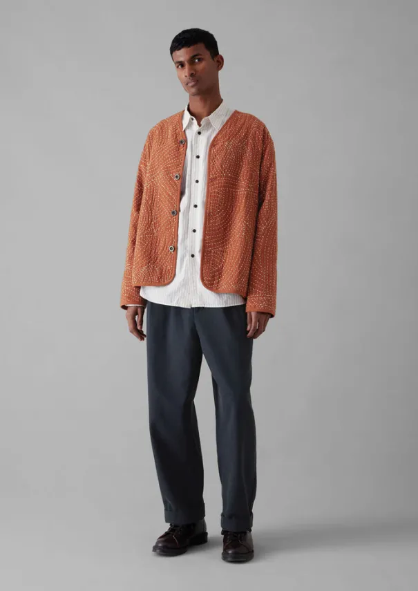 Hot Hand Embroidered Kantha Relaxed Jacket Coats & Jackets