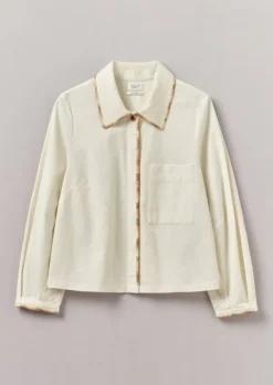 Discount Hand Embroidered Textured Cotton Shirt Women Shirts|Tops & Tees