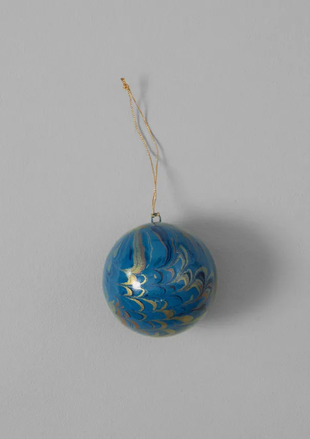 Discount Hand Marbled Bauble Christmas Decorations