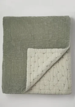 Sale Hand Quilted Velvet Throw Textiles|Blankets & Throws