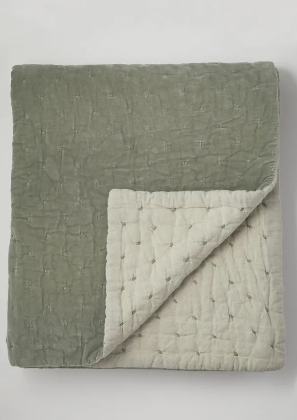 Sale Hand Quilted Velvet Throw Textiles|Blankets & Throws