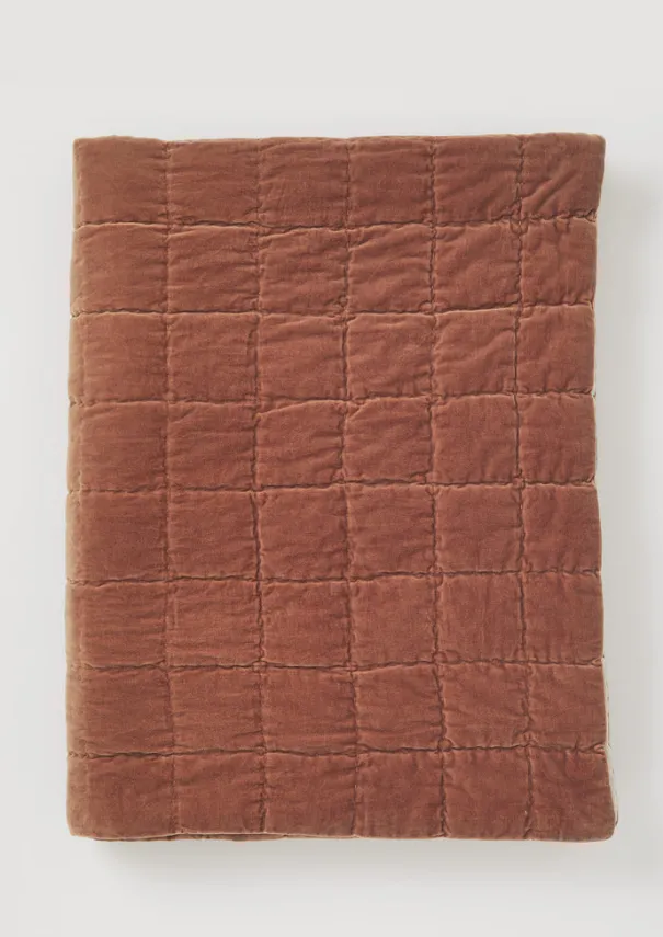 Clearance Hand Stitched Organic Velvet Quilt Textiles|Blankets & Throws